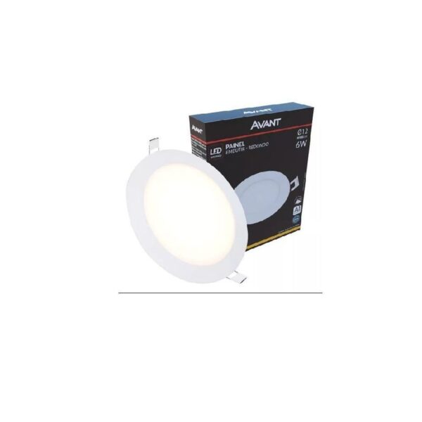LED PAINEL EMB QUA 12 3000K 6W 360 AVANT