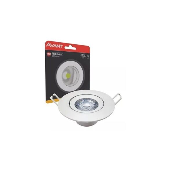 LED SPOT AUTHE EMB 3W 250 3000K REDONDO AVANT