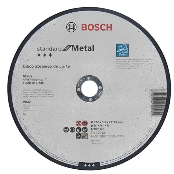 DISCO CORTE STDMET 230X3MM CENTRETO BOSCH