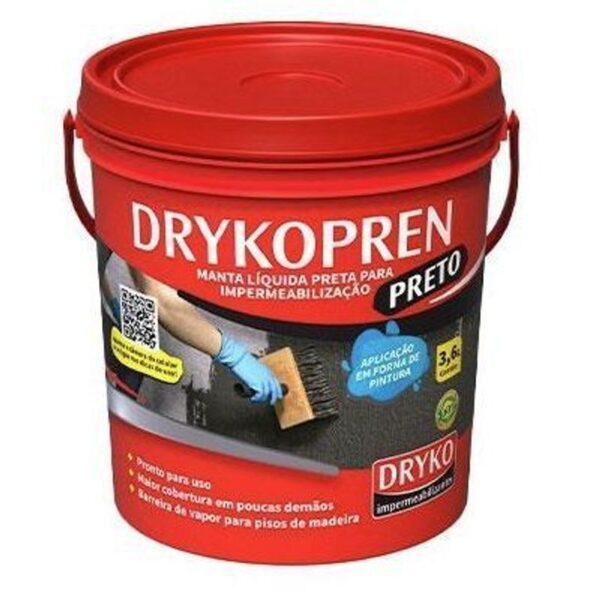 IMPERMEABILIZANTE ASFALTICO PRETO 3,6L DRYKO