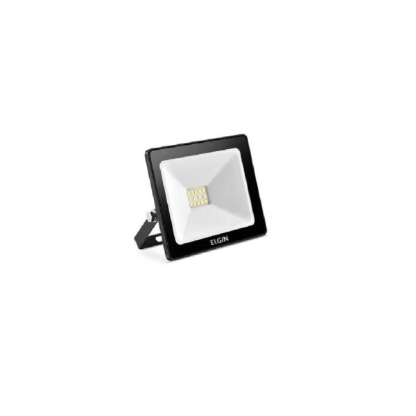 REFLETOR LED 10W 6500K PRETO ELGIN