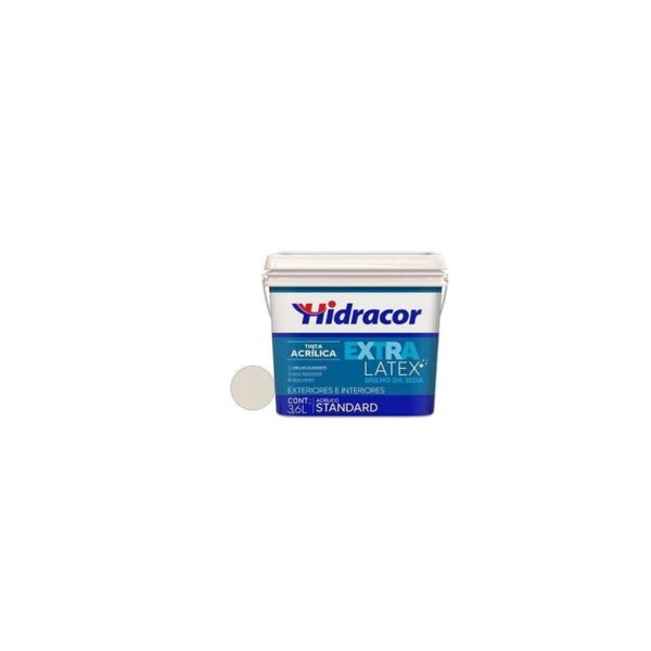 TINTA EXTRALATEX BRILHO SEDA BCO GELO 3,6L HIDRACOR