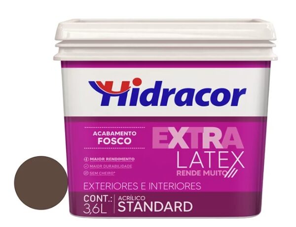 TINTA EXTRALATEX FOSCO CHOCOLATE 3,6L HIDRACOR