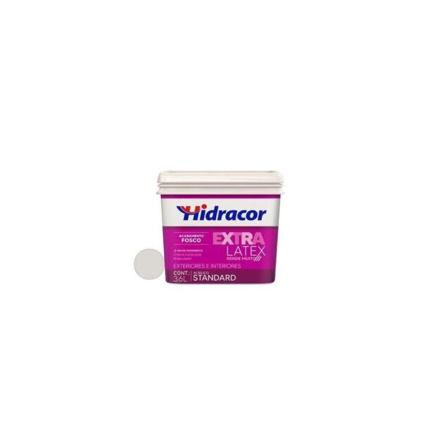 TINTA EXTRALATEX FOSCO CINZA CLARO 3,6L HIDRACOR