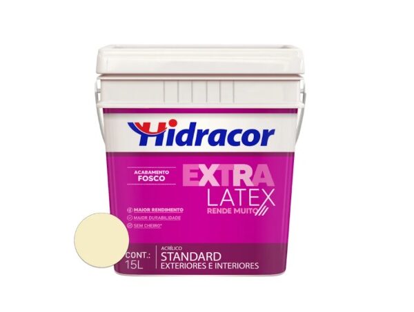 TINTA EXTRALATEX FOSCO PALHA 3,6L HIDRACOR