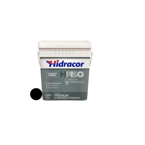 TINTA HPISO PRETO 15,0L HIDRACOR