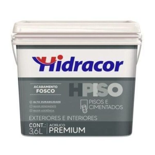 TINTA HPISO PRETO 3,6L HIDRACOR
