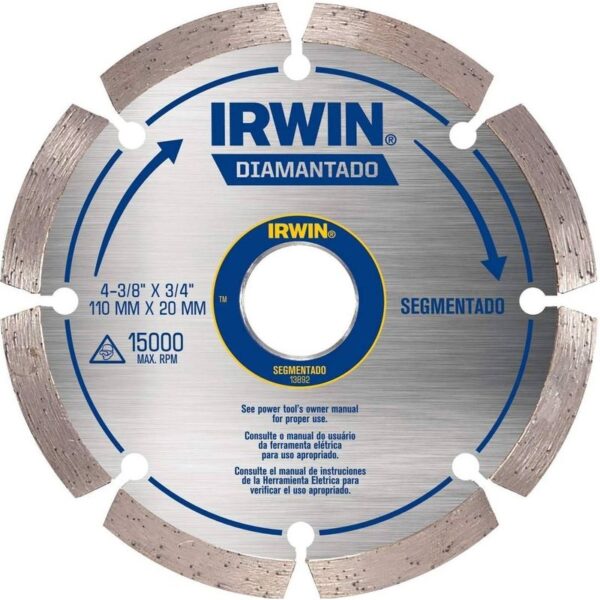 DISCO DIAMANTADO SEGMENTADO 110MM IRWIN
