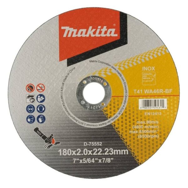 DISCO FINO DE CORTE PARA INOX 180X20MM MAKITA