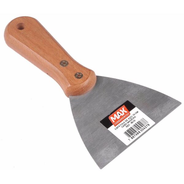 ESPATULA DE ACO CABO MADEIRA 10CM MAX