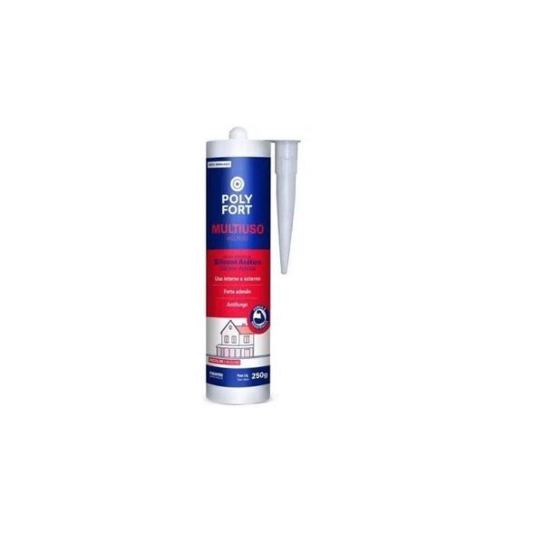SILICONE ACETICO 250G INCOLOR POLYFORT PULVITEC