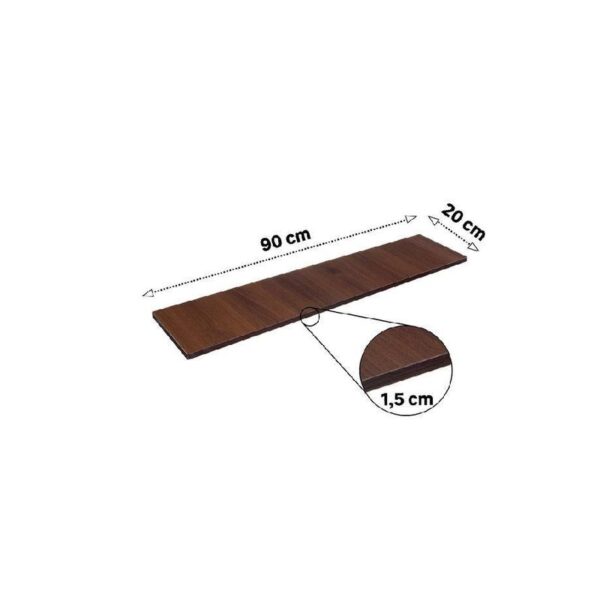 PRATELEIRA 20X90 TABACO SSUP PRATEFIX