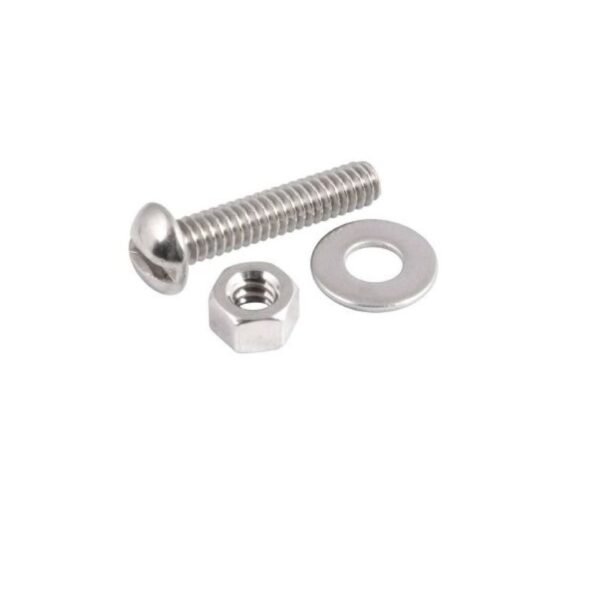 PARAFUSO MAQ 316X34 C/ PORCA ARRUELA 4UN REF 255 REAL PARAFUSOS