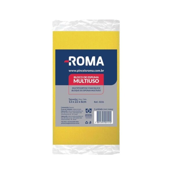 BLOCO DE ESPUMA 13X22X6 CM ROMA