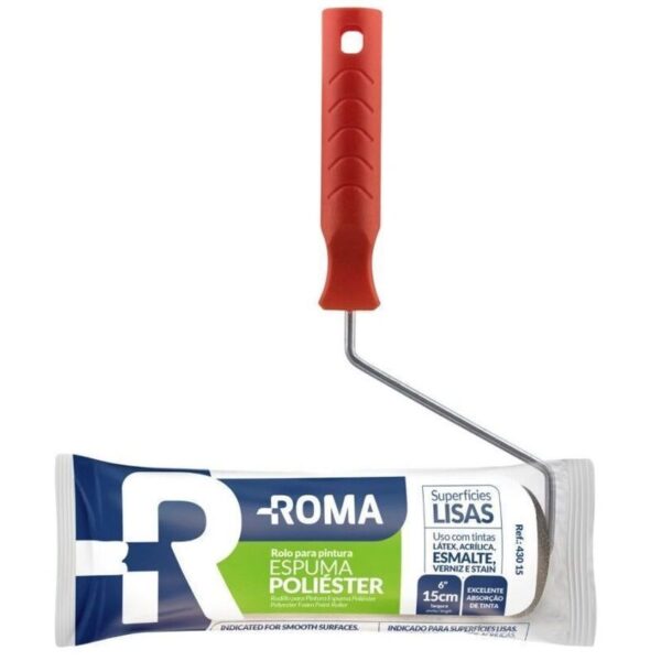 ROLO DE ESPUMA POLIESTR 15CM C/ CABO ROMA