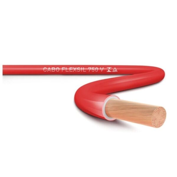 CABO FLEXSIL 750 V 4MM VERMELHO RL 100METROS SIL