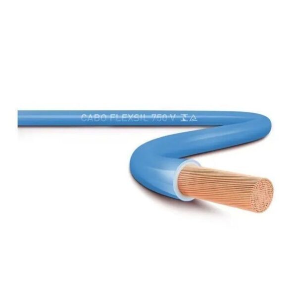 CABO FLEXSIL 750V 6,00MM AZUL MT SIL