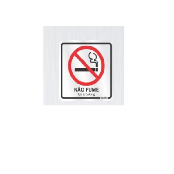 PLACA ALUM 15X15 PROI FUM SINALIZE