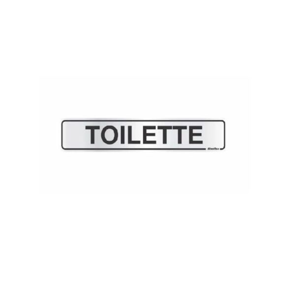 PLACA ALUM 5X25 TOILETTE SINALIZE
