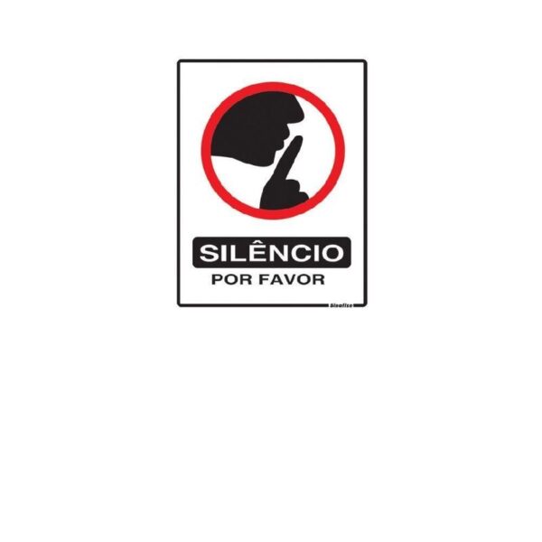 PLACA PS 15X20 SILENCIO SINALIZE