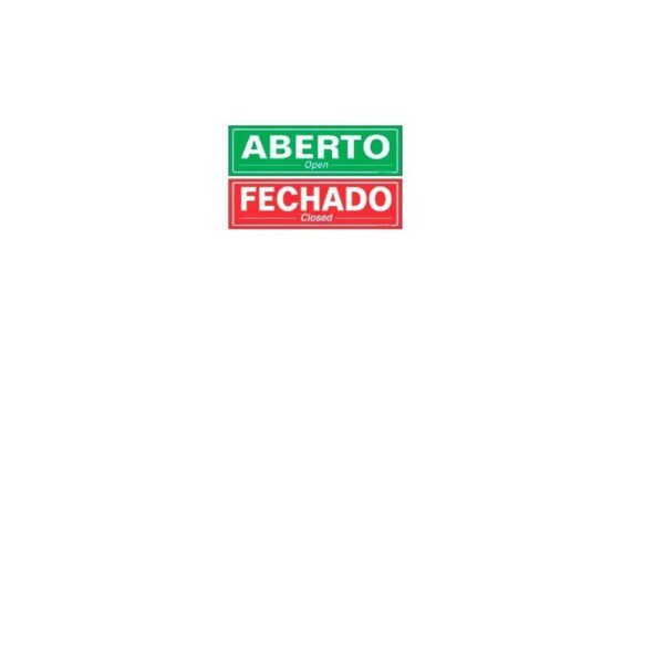 PLACA PS 20X30 ABER FECH SINALIZE