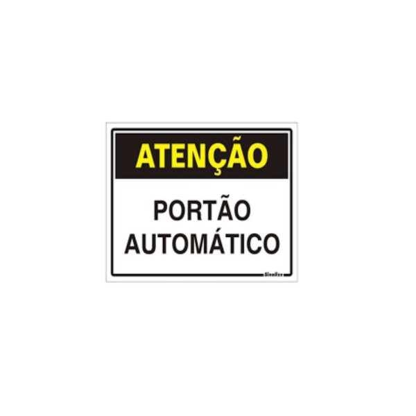 PLACA PS 20X30 PORTAO AUTOMATICO SINALIZE