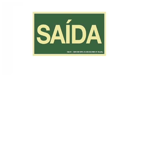 PLACA PVC 30X15 SAIDA SINALIZE