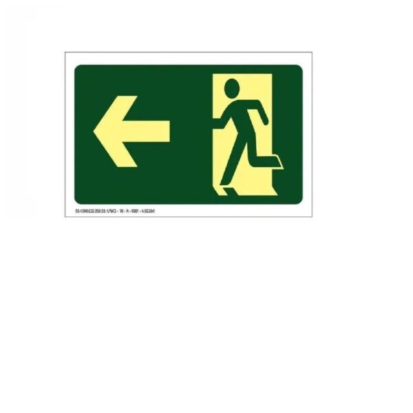 PLACA PVC 30X15 SETA ESQ SINALIZE