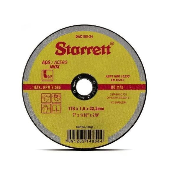 DISCO ABRA CORTE 178X1,6X22,2MM STARRETT