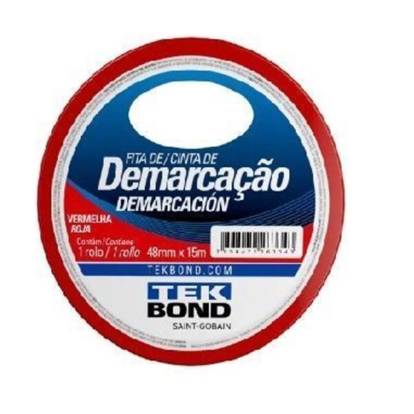 FITA DEMARCAÇÃO VERMELHA 48mmX15m TEKBOND