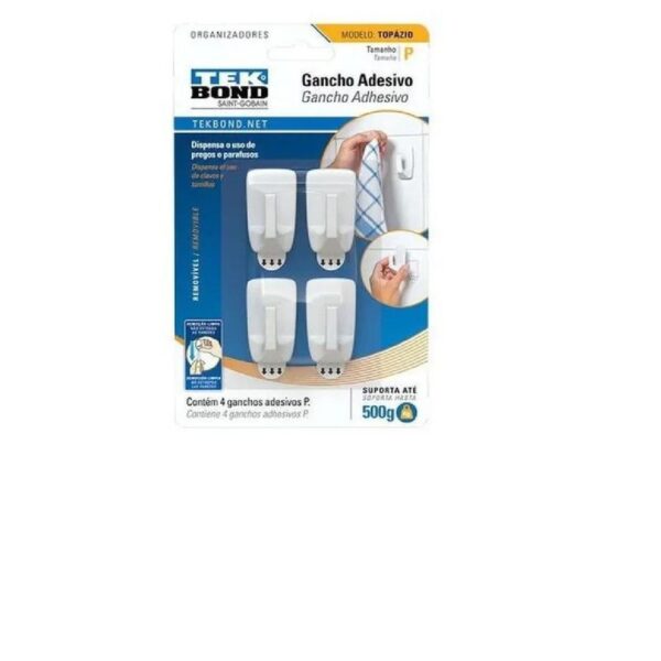 GANCHO TOPAZIO PLAST BRANCO P TEKBOND