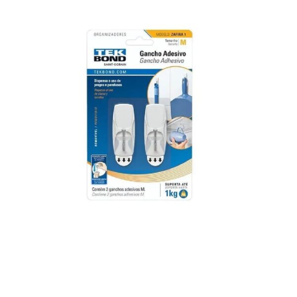 GANCHO ZAFIRA PLAST BRANCOMETAL UNICO TEKBOND