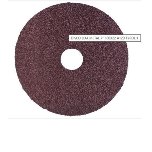 DISCO LIXA 7'' 180X22 GR120 TYROLIT