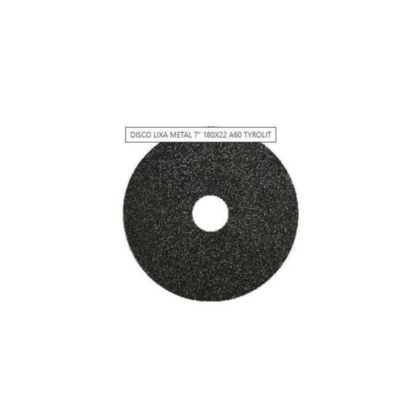 DISCO LIXA 7'' 180X22 GR60 TYROLIT
