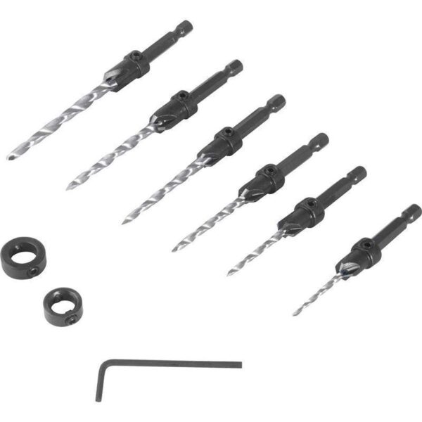 BROCA AR C/ESCAR. 7/64" - 1/4" JG C/8PC VONDER