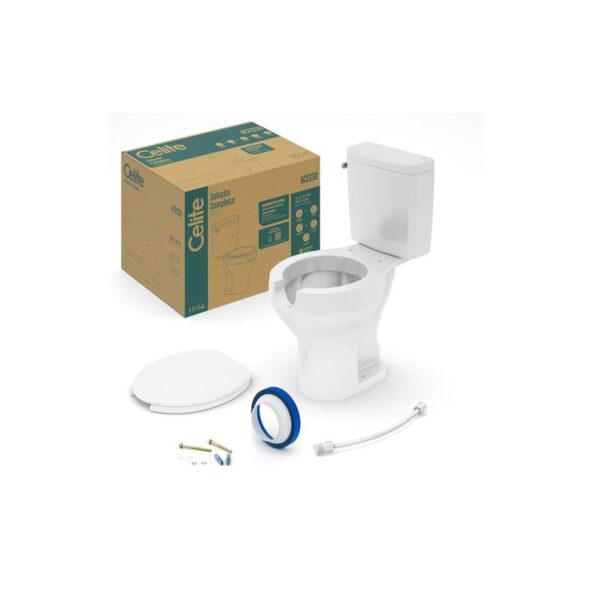 KIT BACIA C/ CAIXA ACOPLADA 3/6L  ACIONA LATERAL CELITE