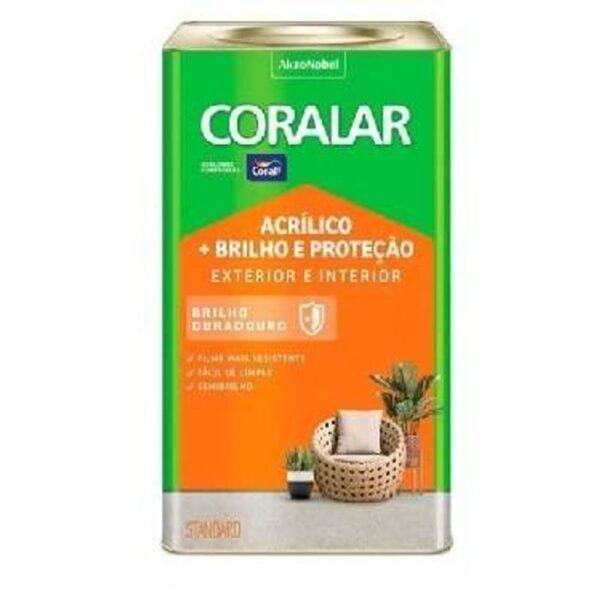 TINTA ACRILICA CORALAR B&P BRANCO 18L CORAL
