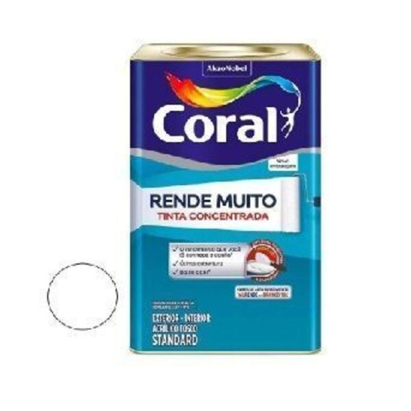 TINTA ACRILICA RENDE MUITO BRANCO 18L CORAL