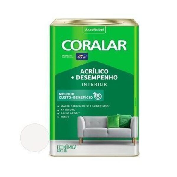 TINTA ACRILICA CORALAR BRANCO NE 18L CORAL