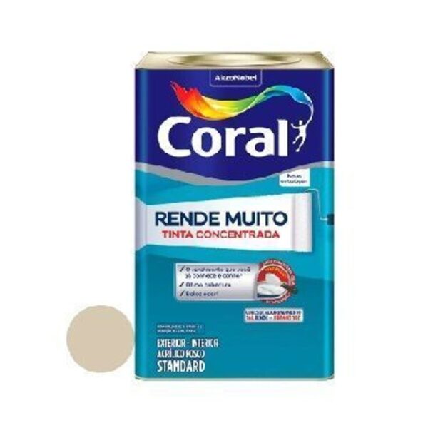 TINTA ACRILICA RENDE MUITO AREIA 16L CORAL