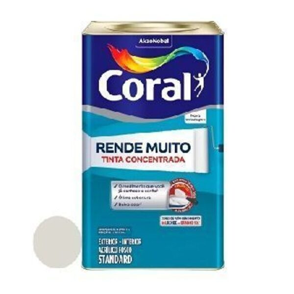 TINTA ACRILICA RENDE MUITO BRANCO GELO 16L CORAL