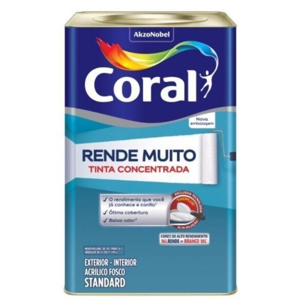 TINTA ACRILICA RENDE MUITO AZUL PROFUNDO 16L CORAL