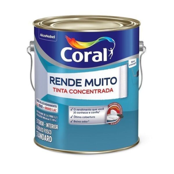 TINTA ACRILICA RENDE MUITO AMARELO FREVO 3,2L CORAL