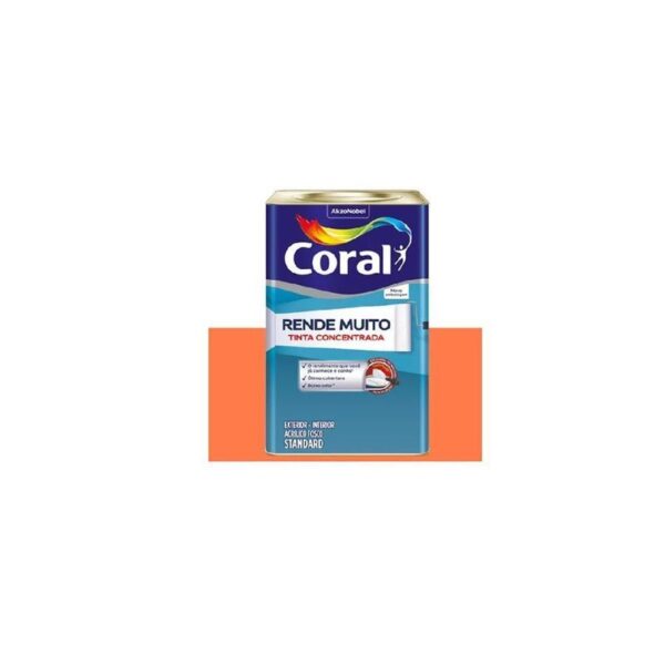 TINTA ACRILICA RENDE MUITO LARANJA MARACATU 16L CORAL