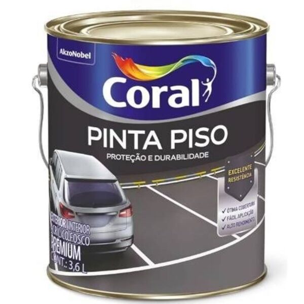 TINTA PINTA PISO PRETO 3,6L CORAL