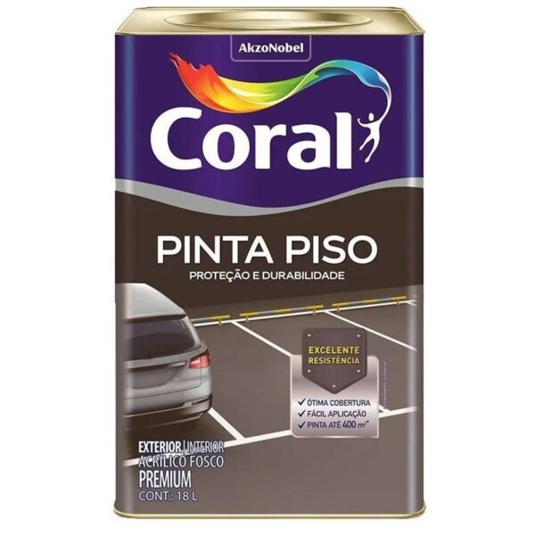 TINTA PINTA PISO PRETO 18L CORAL