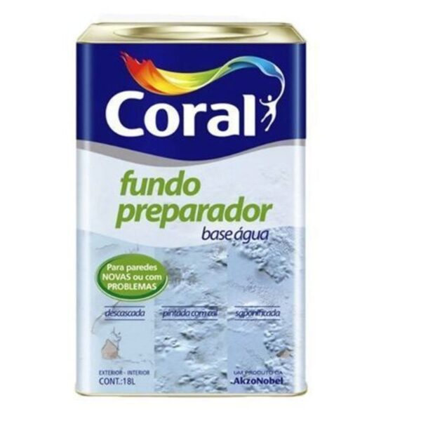 FUNDO PREPARADOR BASE AGUA INCOLOR 18L CORAL
