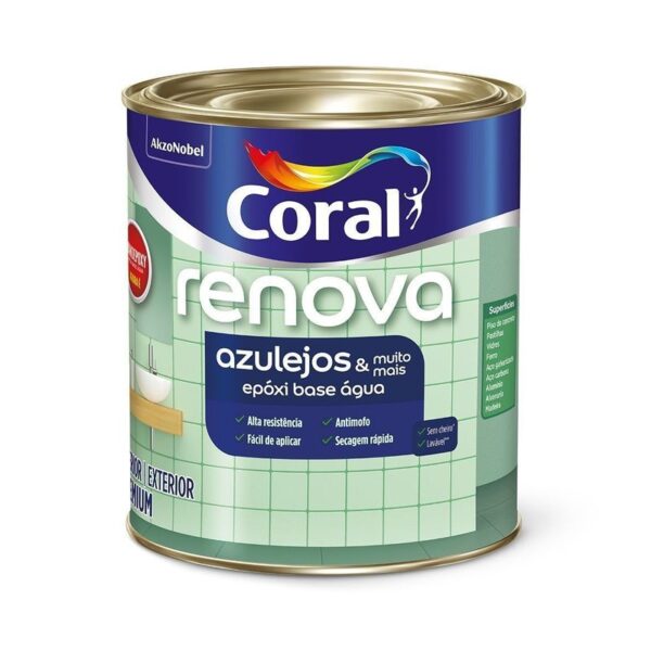 TINTA RENOVA AZULEJOS AC BRANCO 900ML CORAL