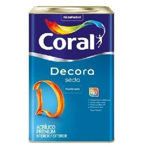TINTA ACRILICA DECORA SEDA AC BRANCO GELO 18L CORAL
