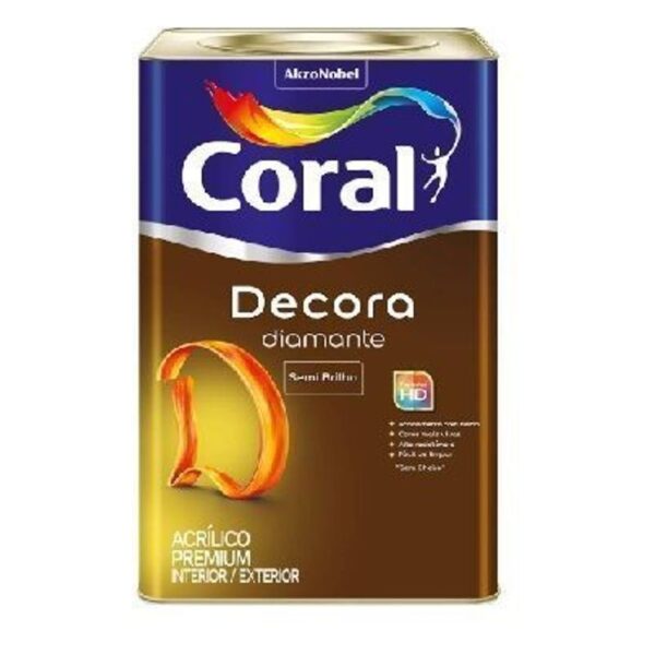 TINTA ACRILICA DECORA DIAMANTE SB BRANCO 18L CORAL